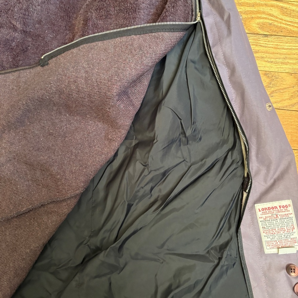 Women's Purple trench Coat - Picture 9 of 10